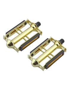 616 Steel Pedals 9/16 Gold.